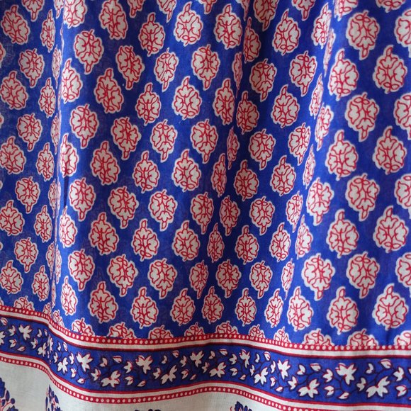 Top Mixed Paisley Print Red White Blue 0 2 4 XS - Picture 14 of 14